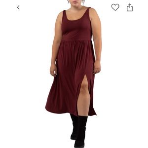 Red rust color, plus size(X), side-slit dress from Black Tape. Worn once